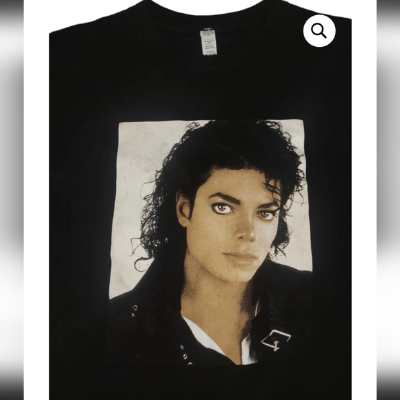 Michael Jackson Bad Album Cover black T-Shirt size Medium - Picture 2 of 2